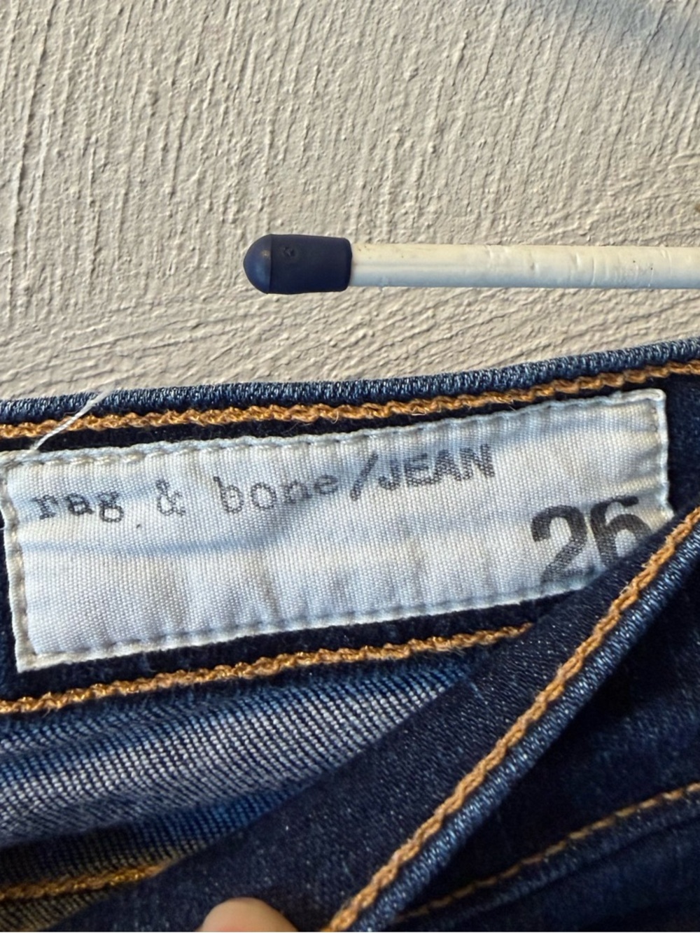 rag & bone High Rise Skinny Jeans Dark Wash Size 26 Ankle Stretch Designer Denim - Picture 4 of 5